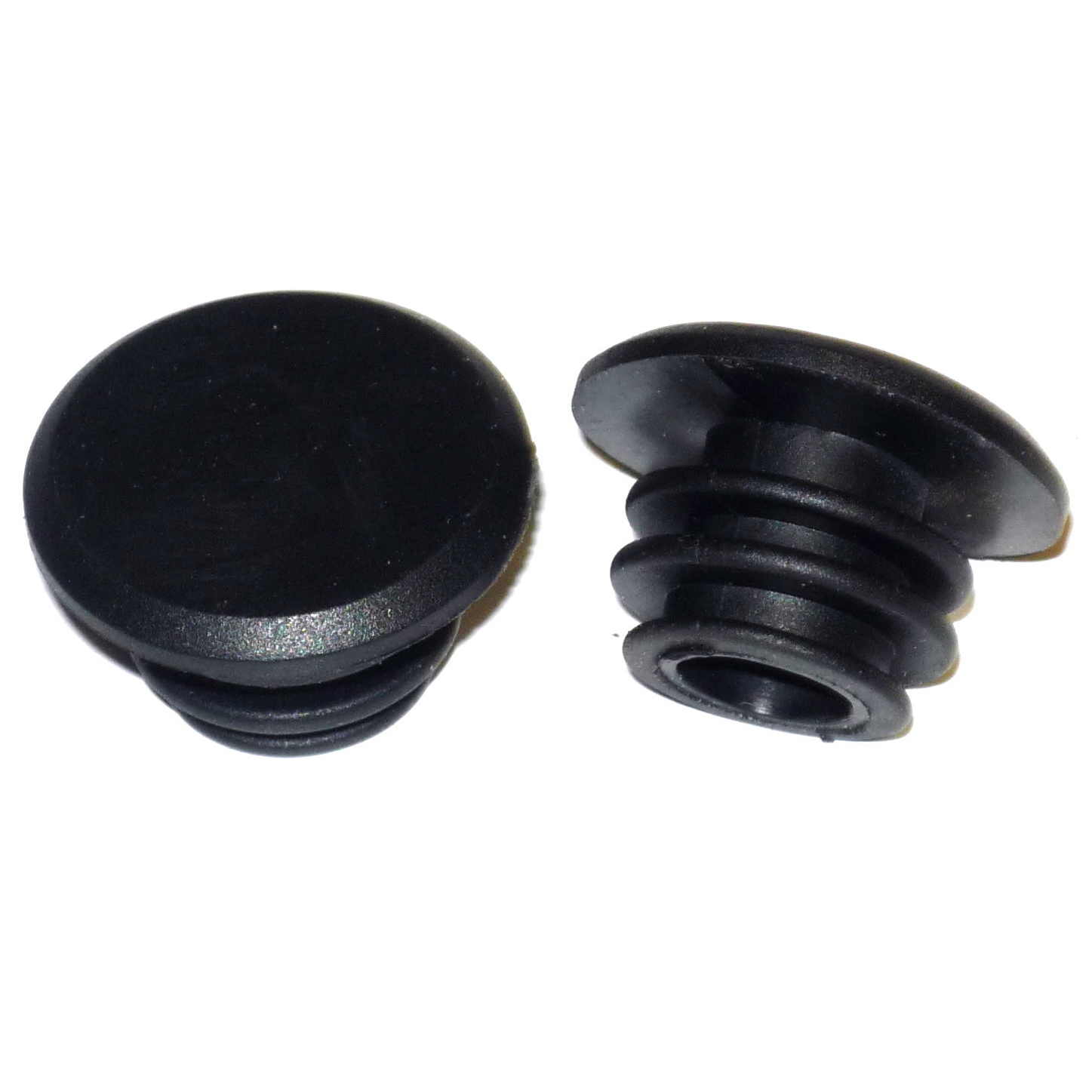 Large Plastic Handle Bar End Plugs Black