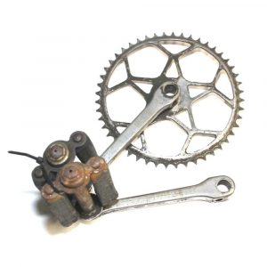 170mm Cottered Steel Single Chainset with Pedals