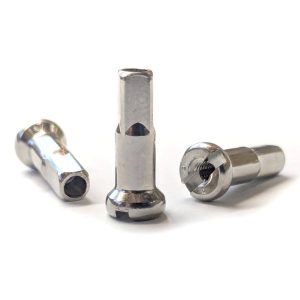 Halo 14mm 14G Brass Nipples Silver